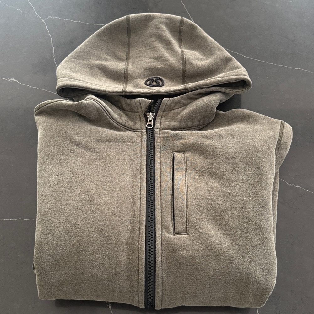 Lululemon Green Hooded Sweatshirt with Zipper